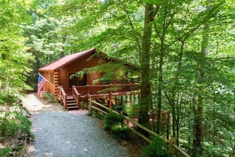 Mountain Spirit Cabin - Fireplace And Hot Tub Villa Blue Ridge Bagian luar foto